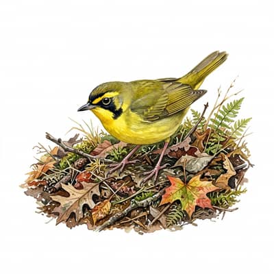 Kentucky Warbler — watercolor illustration