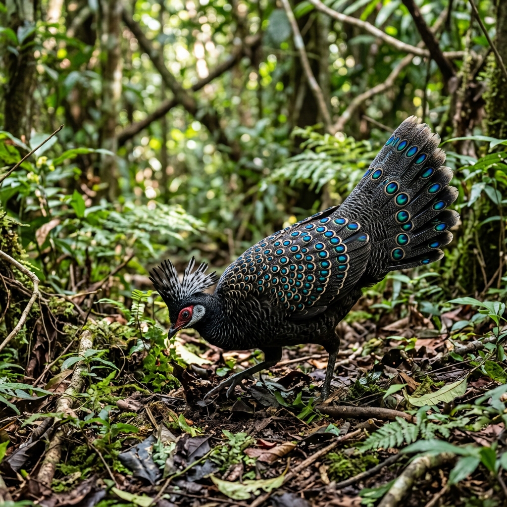 Palawan Peacock-Pheasant โ Polyplectron napoleonis
