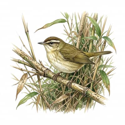 Swainson's Warbler — watercolor illustration