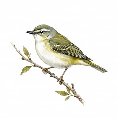 Tennessee Warbler — watercolor illustration